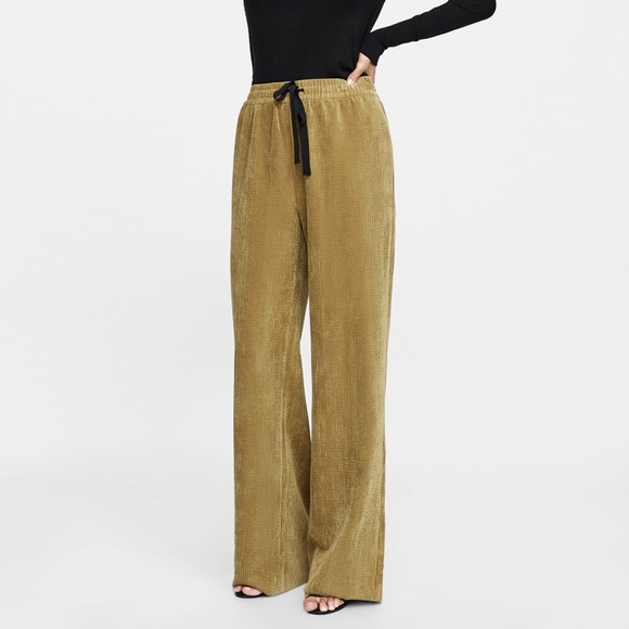 zara wide leg corduroy pants